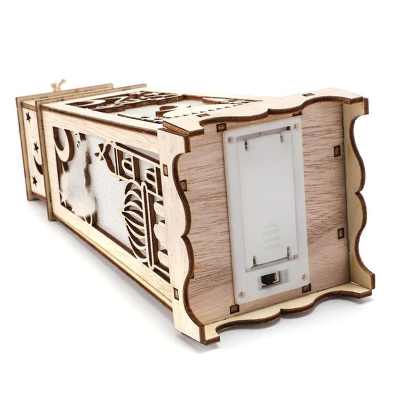 Sustainable Wooden LED Decoration For Islamic Festivals Offering Easy Installation And Versatile Use In Homes Decors Setting