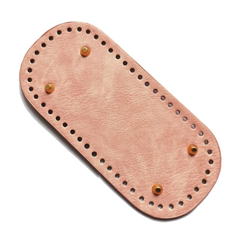 Oval Leather Crochet Bag Base - Hardened Handmade DIY Woven Bag Bottom Plate