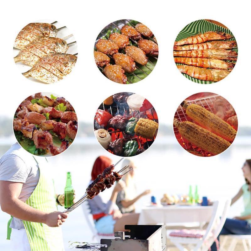 20PCS Stainless Steel Grill Set Outdoor Household Barbecue Combination Oxford Cloth Bag Barbecue Utensils Barbecue Tools