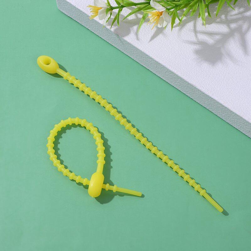 Colorful Self-Locking Silicone Cable Tie Keychain & Ornament Set