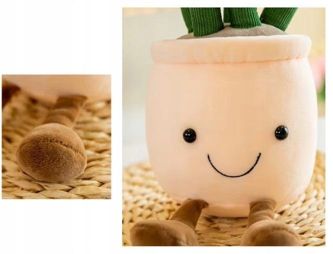 Plush Tulips In a Pot Flower Mascot Women's Day (Yellow)