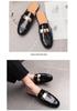 Plus Size Men's Summer Leather Sandals: Shiny, Fashionable, Closed-Toe Casual Slippers