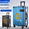 Large Capacity 20''/24'' Aluminum Frame Suitcase with Universal Wheels & Drop-Resistance