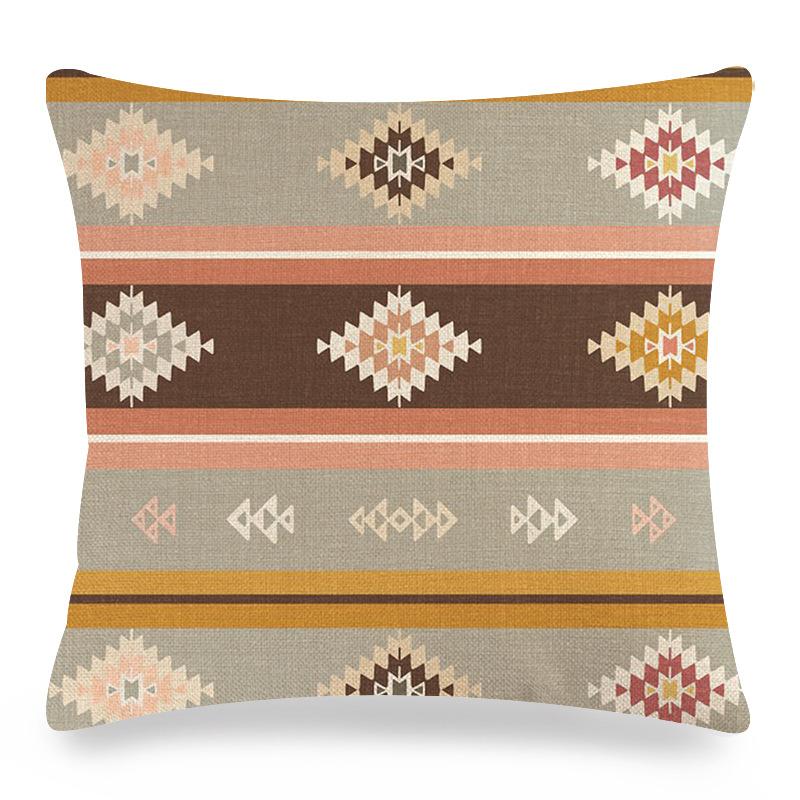 Smooth Geometric Abstraction Digital Printing Short Plush Pillow Covers For Car Sofa Office Cushion Cover Home Goods 60X60Cm