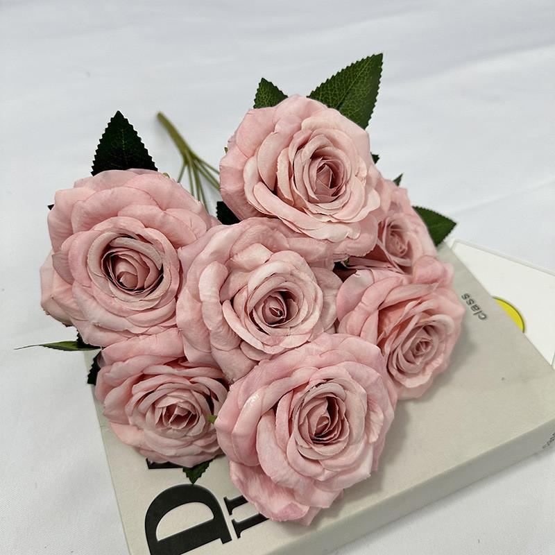 Rose Flower Artificial Wedding Hotel Restaurant Desktop Decoration Room Ornament