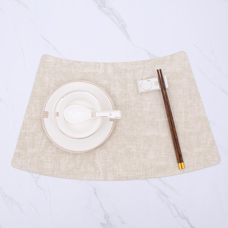 Round table new Chinese fan-shaped placemat Western food mat Anti-scalding table mat Thermal insulation mat Food cloth mat Bowl mat Hotel meal