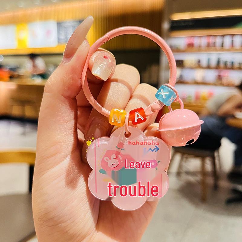 Acrylic Peace & Safety Keychain for Students - Small Ornament Pendant Gift