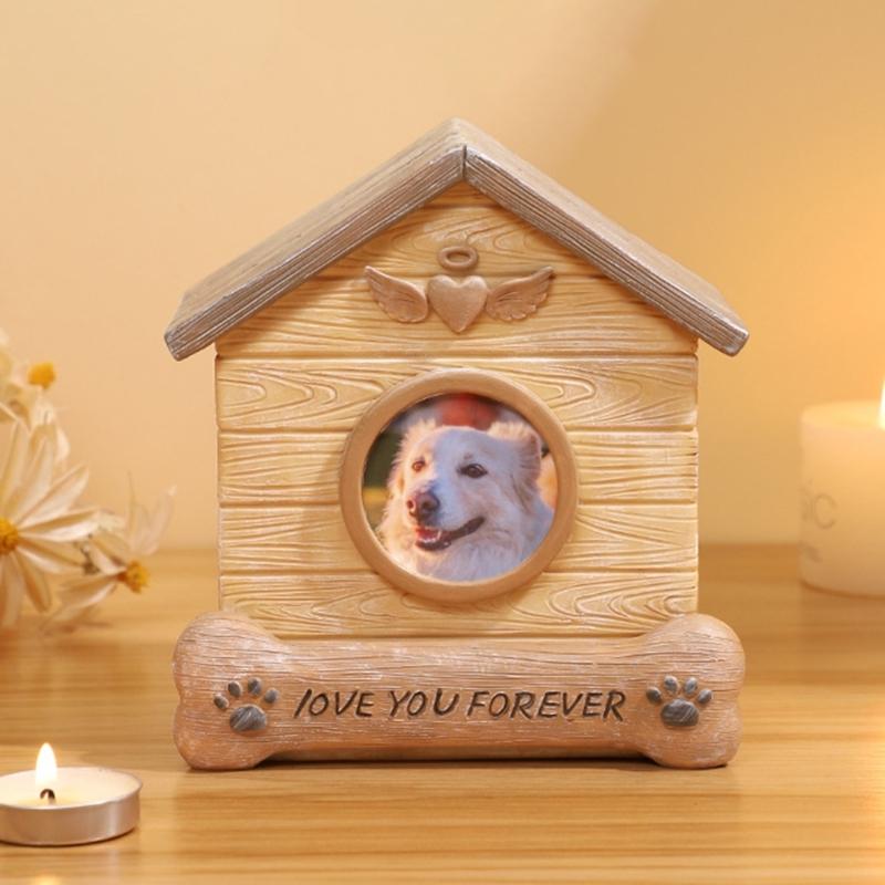 Memorial Urns for Pet Cremation Ashes Box Ashes Container Pet Memory Keepsakes Resin Cats Cremation Box for Small Animal