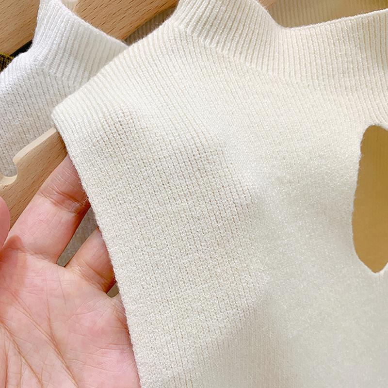 Fashion Half Turtleneck Hollow Out Knitted Tank Top Summer Women Casual Solid Color Sleeveless Vest