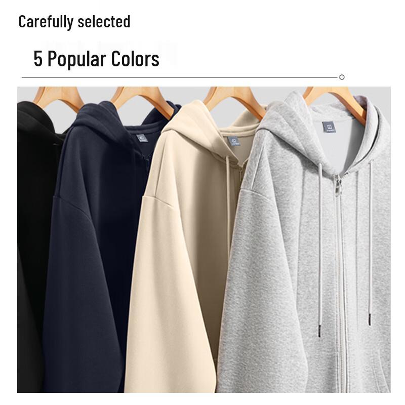 LUKKEN Men's American Style Broken Heart Hooded Zip-Up Cardigan Sweatshirt