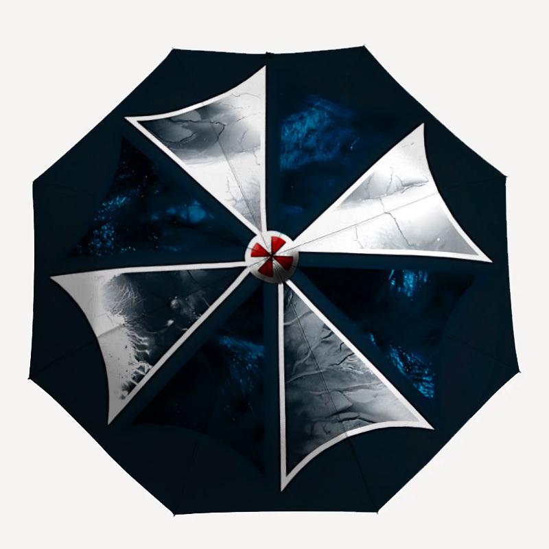 

1pc Resident Evil Umbrella Corporation Windproof Automatic Umbrella, Portable Folding design, Lightweight for Women/Men206