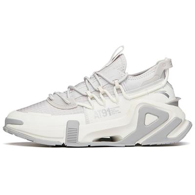 AT91 Anti-Slip Wear-Resistant Breathable Lightweight Low-Top Chunky Sneakers Women's Gray White Sneakers