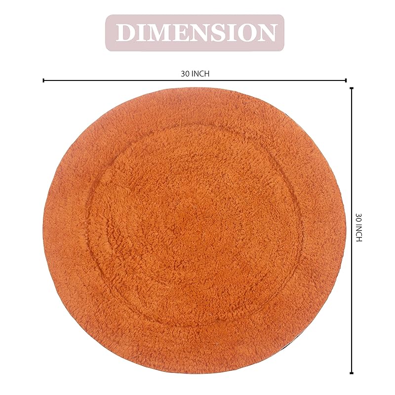 Home Weavers Waterford Collection 100% Cotton Tufted Bath Rug, Extra Soft and Absorbent Bath Rugs, Non-Slip Plush Bath C