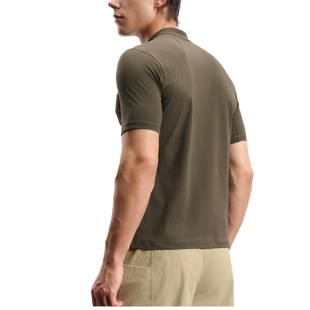 FILA X BBC EARTH Explore Series Simple Logo Comfortable Breathable Sports Knit Short Sleeve T-Shirt Men Tops Chestnut A11M437104F-DR