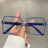 Unisex Style Square Frame Glasses PC Material Anti-blue Light Glasses  Women Men