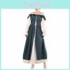 The Renaissance Medieval Lotus Long Sleeves Dresses Cosplay Costume Clothes