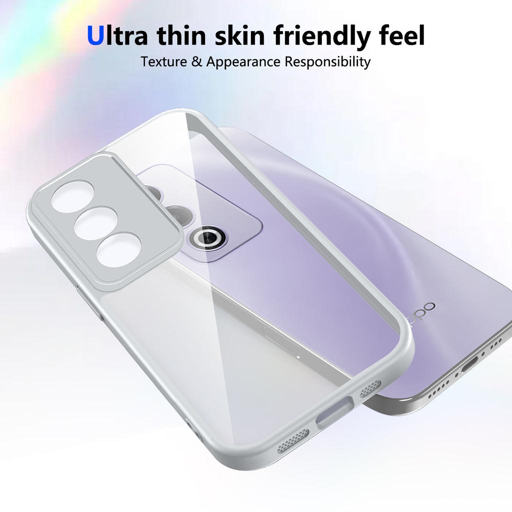 Oppo A3 Pro 5G CPH2639 Case Air Cushion Silicone Bumper Clear Matte Back Cover Hard Phone Case for Oppo A3 Pro A3Pro 5G CPH2665