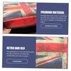 ABOOFAN Flag Storage Box, British Flag Ottoman, Storage Stool, Storage Chest, Footrest, Folding Step Stool, Footstool with Storage, Kids Toy