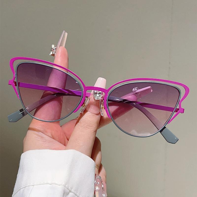 Vintage Butterfly Anti Blue Light Optical Glasses Women Luxury Myopia Customize Prescription Eye Glasses Metal New Cat Eye Frame