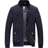 Seven Brand Men's Fall Vertical Stripe Baseball Collar Jacket