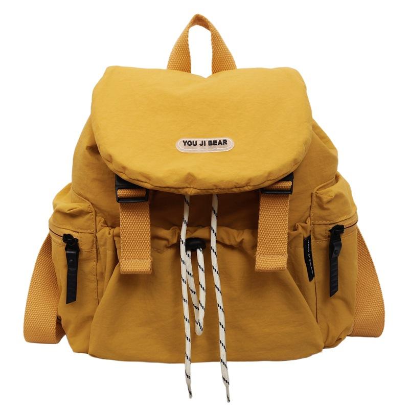 Einfarget dame-ryggsekk pendler lett snøringryggsekk