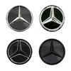 New For Mercedes Benz Chrome Silver And Glossy Black  Car Front Grilled Star Emblem Illuminated Logo For Mercedes Benz C A S SL