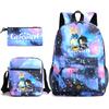 Three-piece Backpack Versatile High School Travel Bag