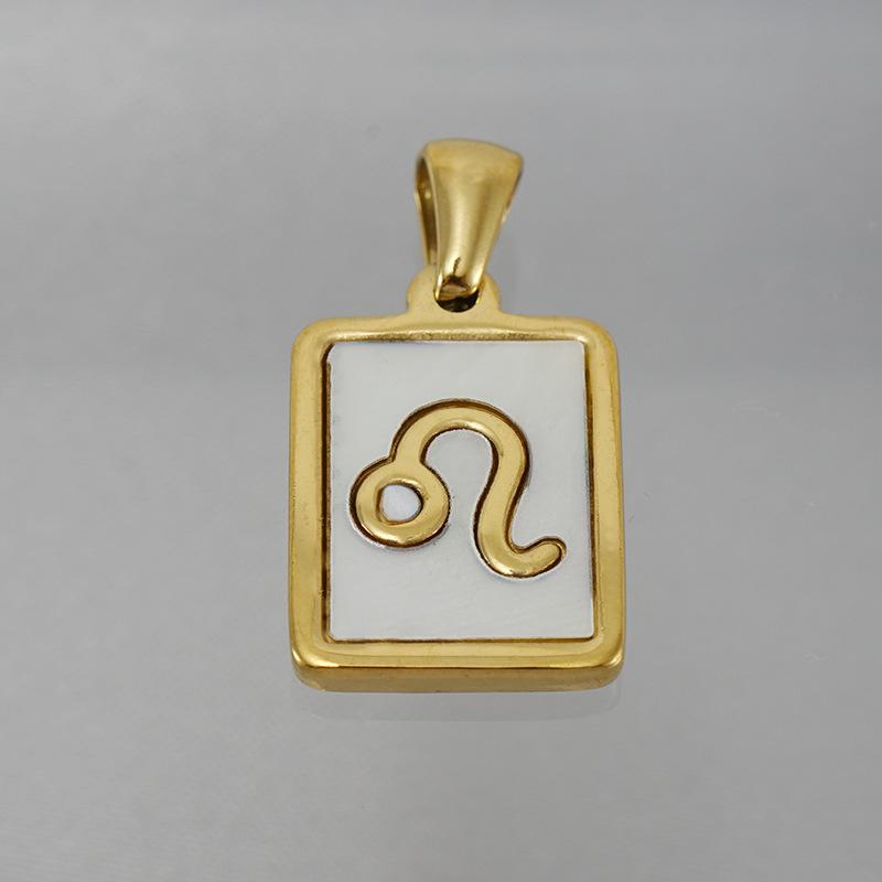 2026 Simple 12 Constellation Necklace Women's 18K Versatile Shell Constellation Pendant Jewelry Women