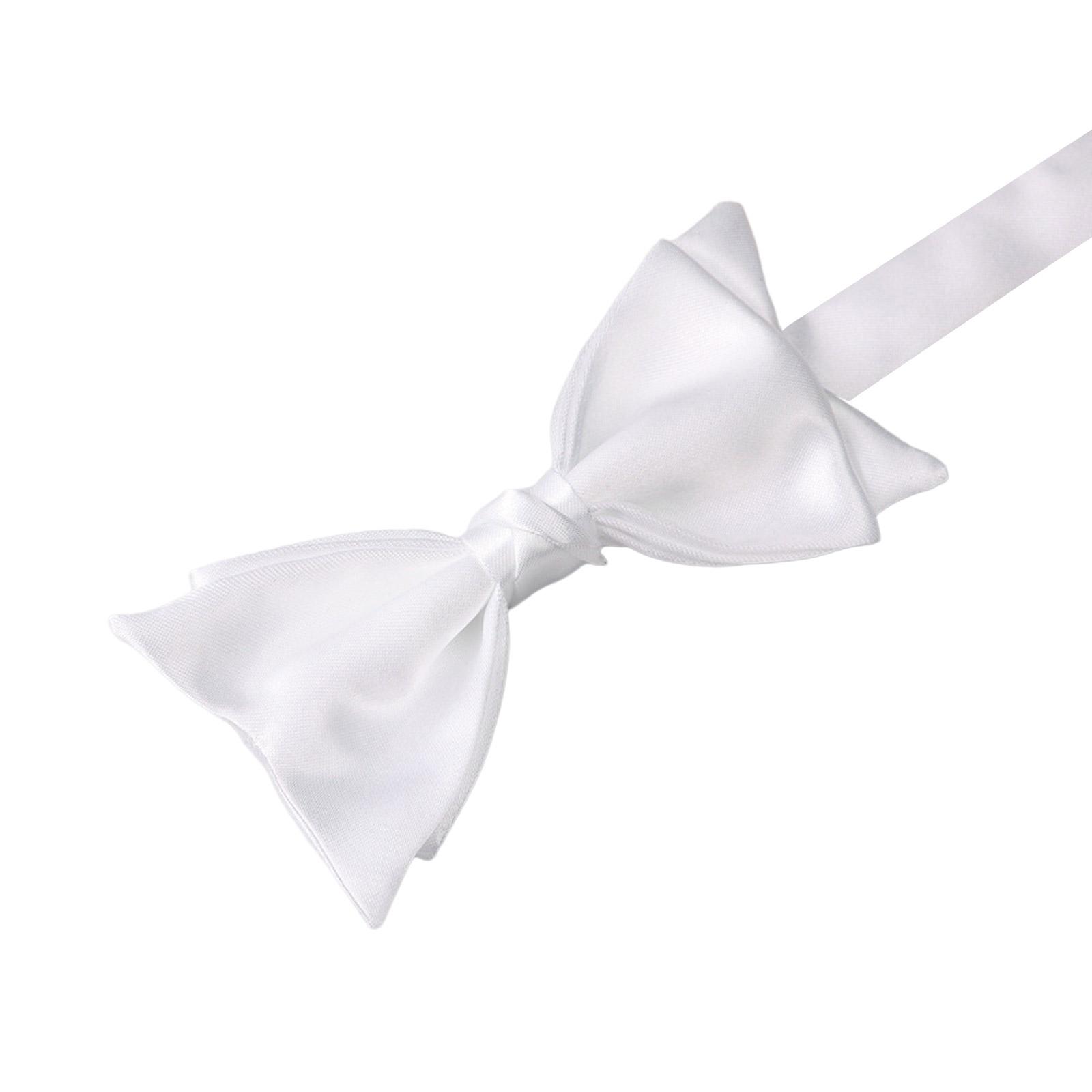 

Fashionable Men s Solid Color Silk Bows Tie with Adjustable Strap Elegant Tuxedo Pre Tied Bowtie for Wedding Parties