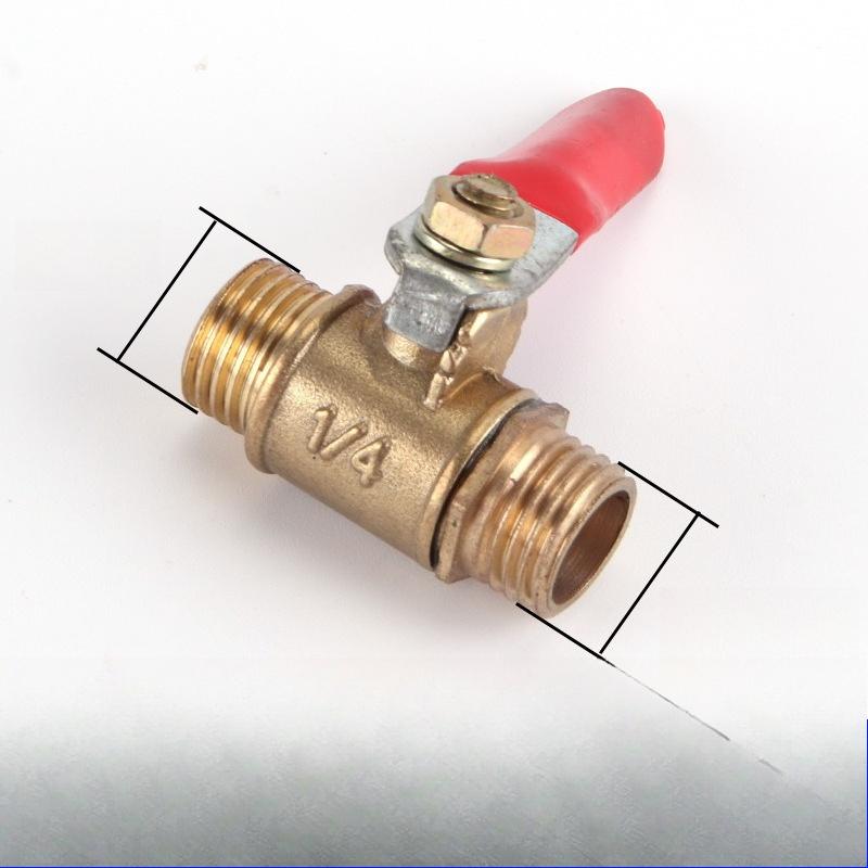 1/8" 1/4'' 3/8'' 1/2'' Brass Small Ball Valve Female/Male Thread Brass Valve Connector Joint Copper Pipe Fitting Coupler Adapter