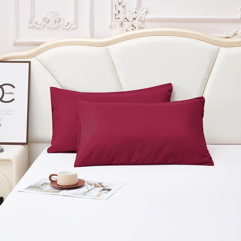 Simple Plain Sanding Pillowcase For Bed Fashion Skin-Friendly Pillow Cover For Single Double 2Pcs Home Textiles For Four Seasons