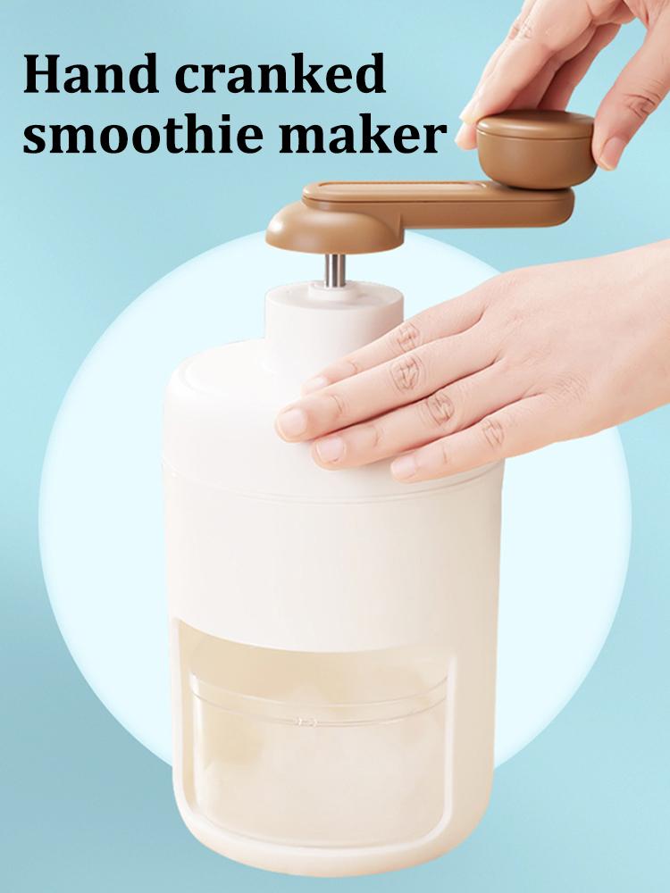 Manual Ice Shaver Machine for Home DIY Slushy Snow Cone Maker Portable Hand Crank Stainless Steel Blade Kitchen