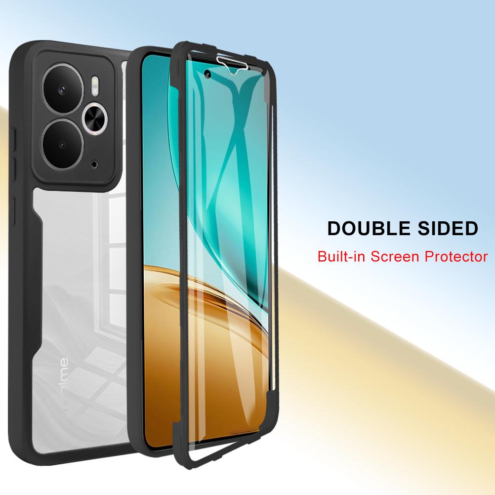 Full Body Protection Shockproof Case for Realme Note 70T Note 70 Protective Cover Built-in Screen Protector Clear Fundas Coque