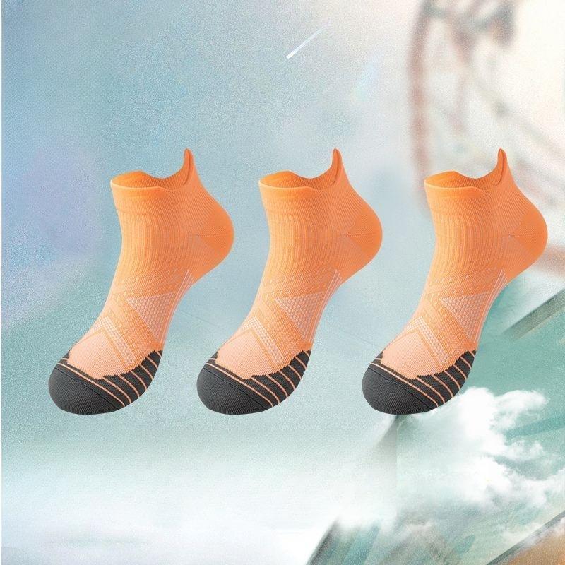 Exercise Compression Socks - Pure Cotton Short-tube High-elastic Multi-color Short Socks - Running Sweat-absorbing Socks