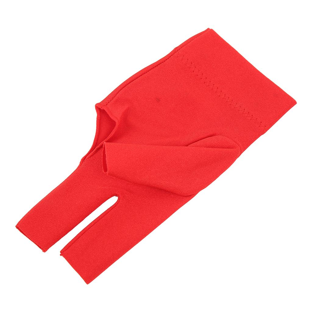 Billiard Pool Gloves 3 Fingers Cue Gloves Shooters Snooker Cue Sport Glove For Left Right Hand Red
