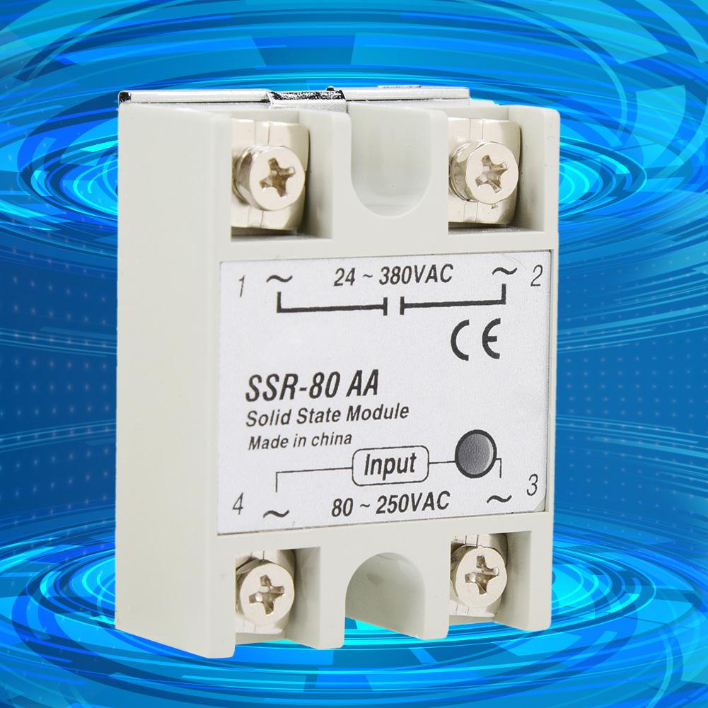 80A Single Phase Solid State Relay Switch Module SSR 80AA 80 250VAC