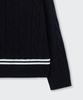 MUSINSA STANDARD Cable V-Neck Cricket Knit [Navy]