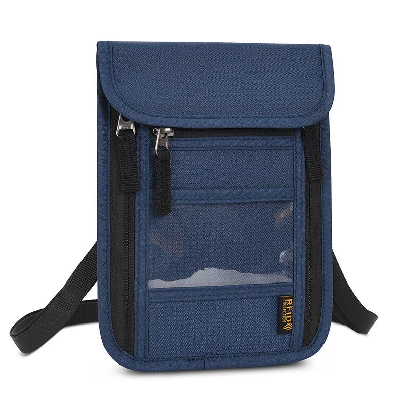 Multi-functional Anti-theft RFID Neck Lanyard: Portable ID & Passport Holder.