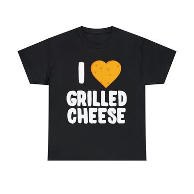 Ich liebe gegrilltes Käse-Grafik-T-Shirt, S-5XL
