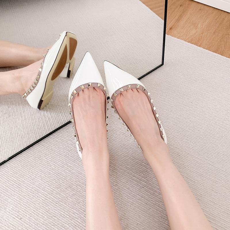 HL04 chaussures plates féminité haute couture saule nu gris pieds non fatigués chaussures pointues à rehausseur intérieur