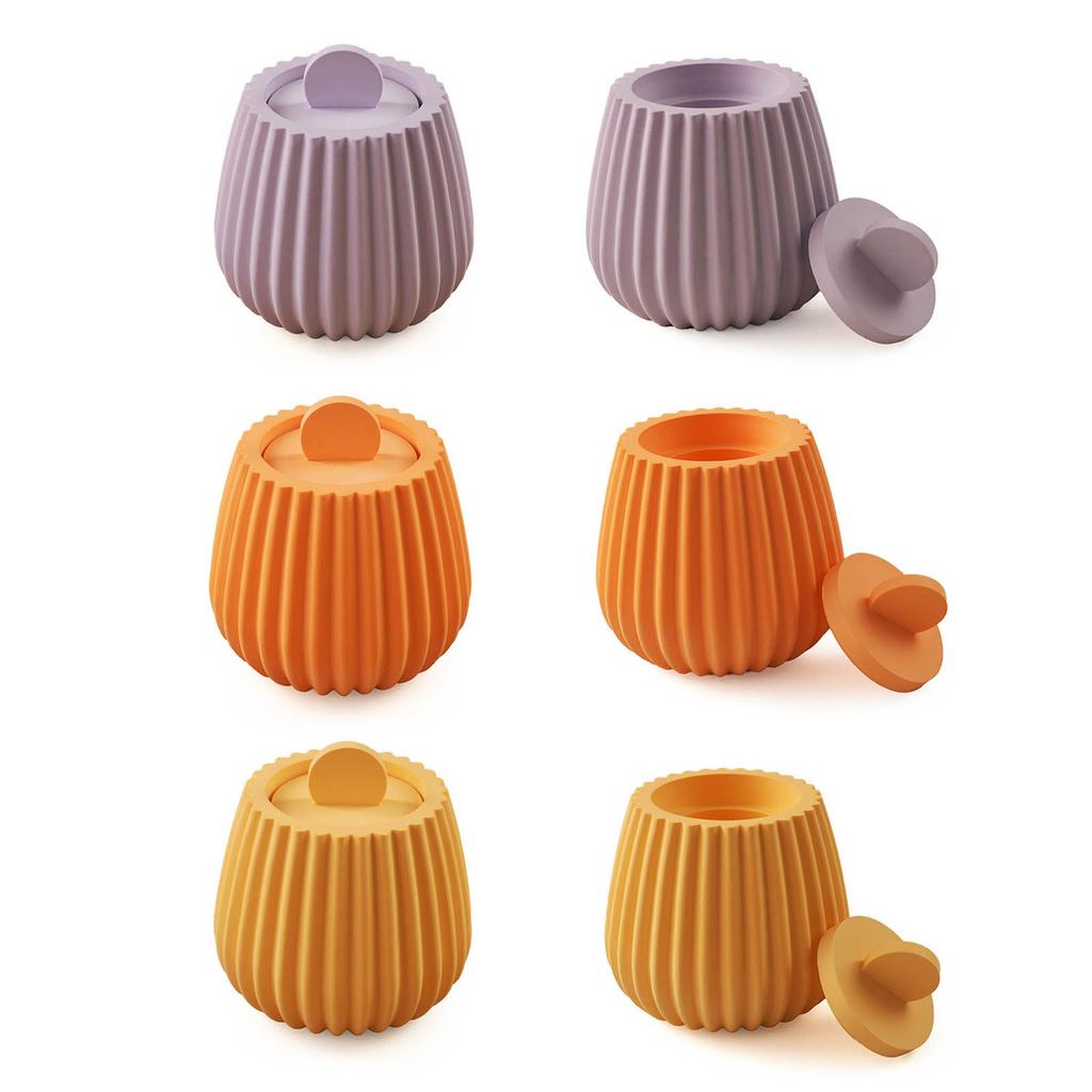 Striped Jar Candle Holder Resin Molds Tray Silicone Molds Resin Epoxy Ornaments Casting Mold for DIY Candlestick Jewelry