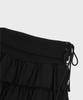 Alkialka Ruffle Jersey Skirt (Black)