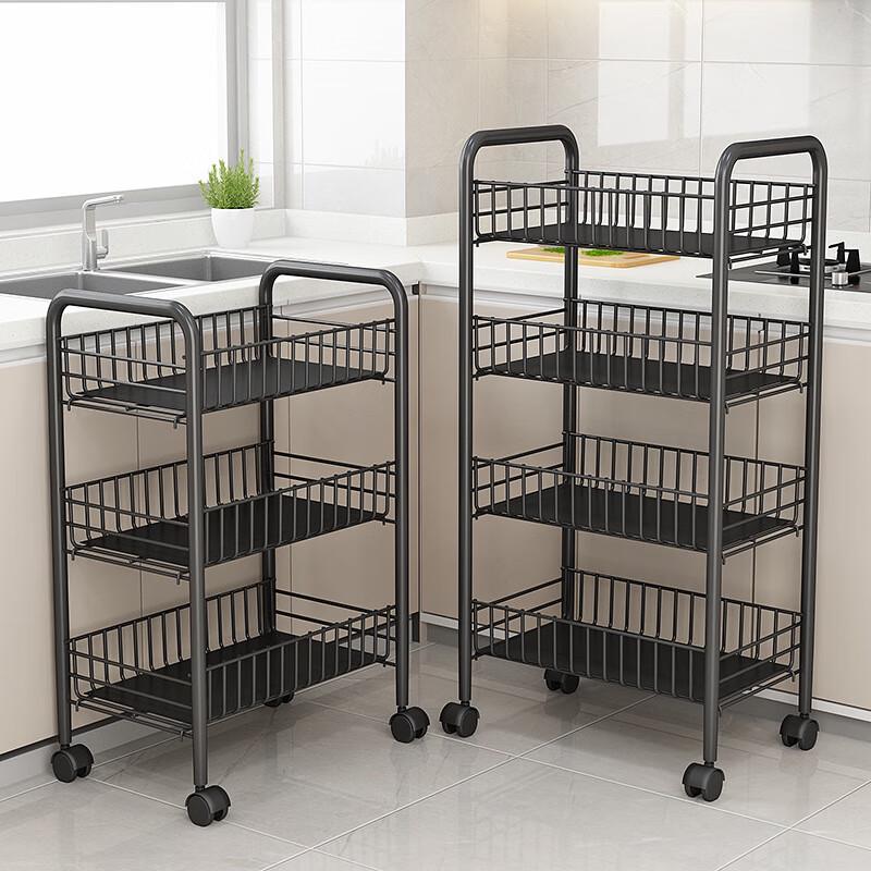 4-Tier Carbon Steel Rolling Storage Cart