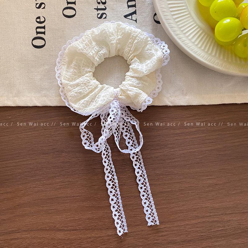 

French lace webbing hair band women s headband pastoral temperament hair rope cute mesh large intestine hair band hair accessories