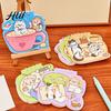 Thickened Inner Pages Journal Cat Mini Spiral Notebooks 3.6 X 3.8 Inch Top-Wire Bound Memo Pads, Travel Notebook Cartoon 50 Notepads, Kawaii
