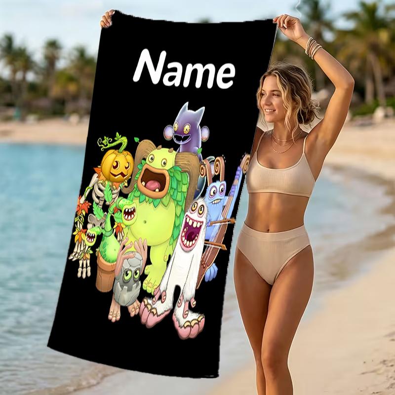 Customizable Personalized Beach Towels My Singing Monsters Themed designs.Suitable for the Beach, Yoga, Sports;ideal As Beach Accessories
