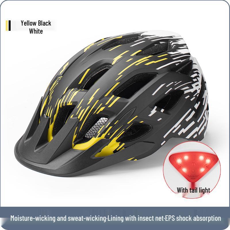 Adjustable Integrated Cycling Safety Helmet with Taillight and Cross-border Certification