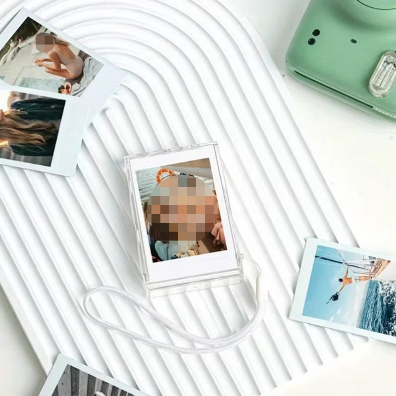 3-inch Clear Film Photo Storage Box Instant Camera Case for Fujifilm Instax Mini Portable Hanger with Strap