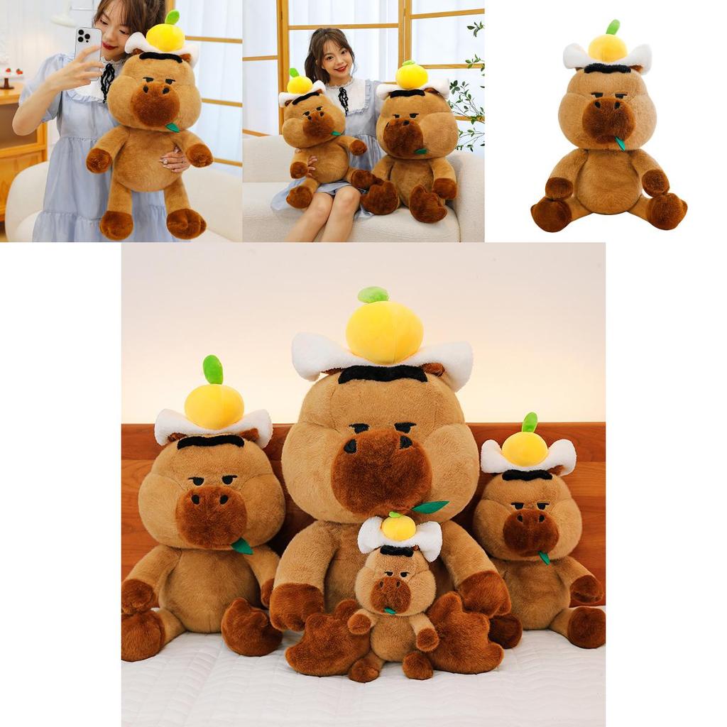 Adorable Capybara Plush Toy Creative Design Soft Pp Cotton Stuffed Animal For Kids