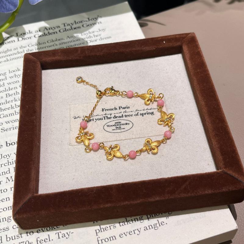 Fresh And Exquisite Versatile Brushed Iris Chalcedony Bracelet Light Luxury High-End Jewelry Women